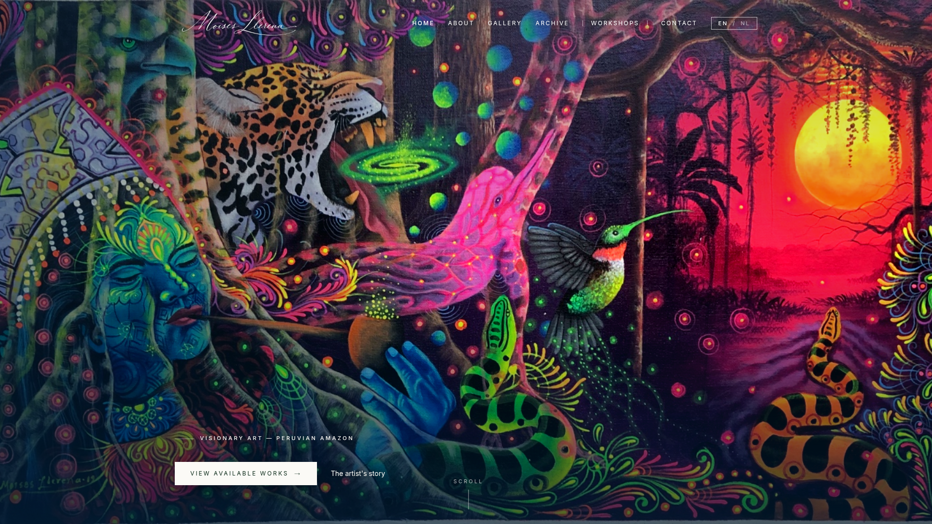 Moisés Llerena Art — website screenshot